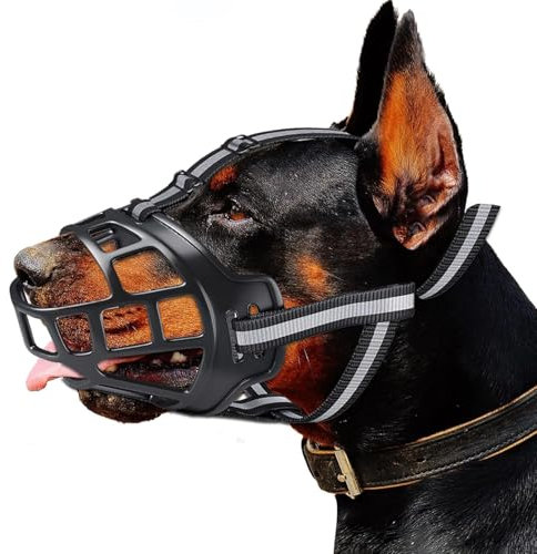 JUXINE Maulkorb für Große Hunde, Atmungsaktiver Rundum-Abdeckung des Und Verstellbare Träger für Maulkörbe von mittleren und großen Hunden,Verhinderung des Beißens Kauen und Bellen(Size 6)