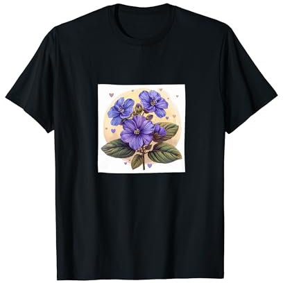 Bergenia Flower Hearts Around Boho Style Graphic T-Shirt