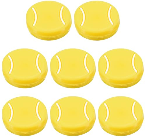 PATIKIL Amortiguador de Vibración para Raqueta de Tenis Paquete de 8 Amortiguadores de Vibración de Silicona para Cuerdas de Raqueta de Tenis Amarillo