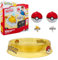 Bandai - Pokémon – Arena Pack + 2 Spinners enthalten – Pokémon-Arena + 2 Pokéball-Werfer + 2 Pikachu und Mew Kreisel – Kampfspiel mit Pokémon-Kreiseln für mehrere Spieler – Spielzeug für Kinder ab 4