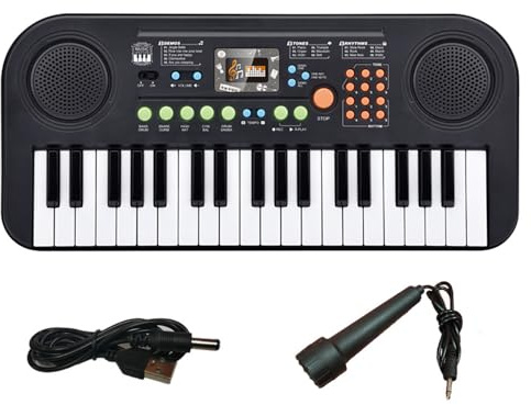 Piano Enfant,Pianos Et Claviers pour Enfants,Piano Enfant 6 Ans,avec Microphone,Portable Multifonctionnel,Initiation à La Musique,Conaux Enfants Âgés De 3 4 5 6 Ans Et Plus, Aux Débutants