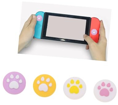 jojofuny 4 Piezas Tapa Protectora de Balancín para Joystick Consola de Juegos Tapa de Balancín de Silicona Diseño de Garra de Gato Cubierta de Joystick Fundas por Paquete