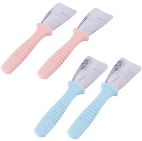 Mikinona 4piezas Pallas de Acero Inoxidable para Quitar Hielo Raspador de Hielo para Refrigerador Utilizable Cocina y Garaje