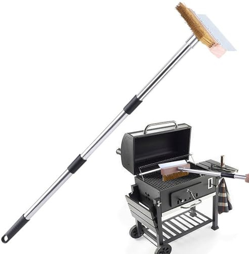 Pizzaborste för ugn Rengörings- och grillpensel för matlagning | Långt Skaft Ugnsrengöringsborste Med Skrapa Grill- Och BBQ-Redskap För , Restaurang, Storkök, Utomhusmatlagning, Bakning,