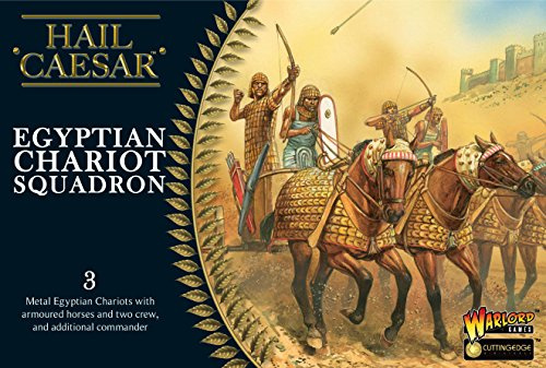 Warlord Games Hail Caesar Egyptian Chariot Squadron Figures - Tabletop Game Figure Set - 4 Metal Miniatures - Ages 14+