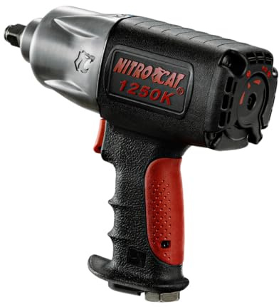 AIRCAT 1250-K 1/2-Inch Nitrocat Composite Twin Clutch Impact Wrench - Composite Impact Wrench with 950 ft-lb Max Torque - Quiet Operation - Reinforced Housing - Hard-Hitting - Ergonomic