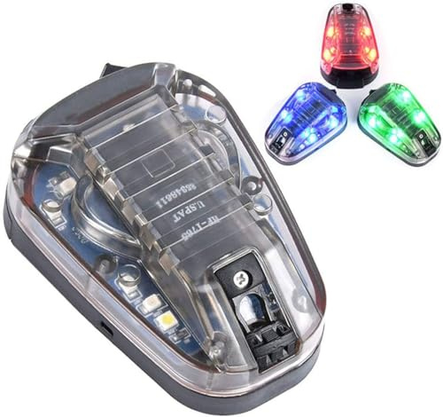LThyzszb Tactical Helmet Light Signal Lights with LED+IR/Strobe Military IFF Helmet Light Flashlight Survival Signal for Outdoor Sports (Brown Base-Red Light)