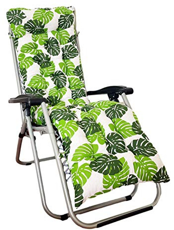 Coussin Tran·Sat Jardin Haut Epais pour Fauteuil Relax Chaise Longue, Coussin Chaise Longue Jardin Extérieur Doux Pliable, Coussin Chaise Longue pour Voyager/Vacances 155 X48 X 8cm
