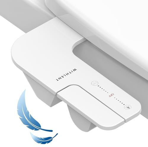 Bidet Attachment for Toilet UK - WITHLENT Non-Electric Cold Water Bidet Toilet Attachment Adjustable Water Pressure Dual nozzles Front Wash Back Wash Bidet with Brass Inlet (White)