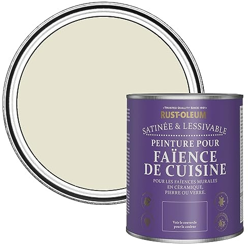 Rust-Oleum Beige water resistant Kitchen Tile Paint in Satin Finish - Oyster 750ml