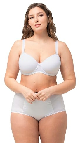 Ulla Popken Femme Grandes Tailles Soutien-Gorge Multi-Positions. Coques Souples. Bretelles Amovibles Blanc Neige 95D 815482200-95D
