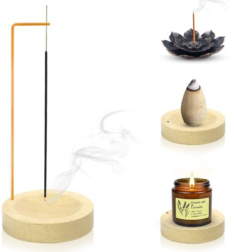 ZDNT Soporte de Incienso,Quemador de Incienso,Soporte para Varillas de Incienso,Soportes de Loto de Latón,diseño Moderno con Bobina de Cono para Yoga SPA Meditación Decoración del Hogar