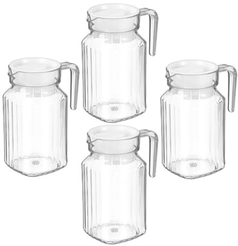 Alipis 4pezzi Brocche Trasparente Coperchio Per Bevande Fredde e Calde Per Succo Tè e Cocktail Frigo