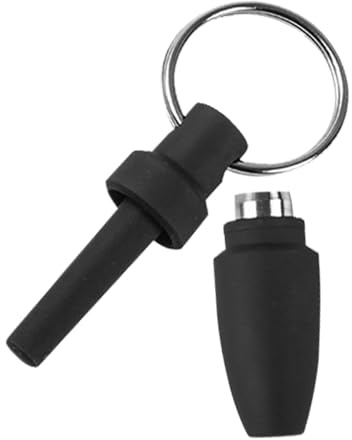 KAILIKETIY Porte-clés Poinçon à Cigare en Acier Inoxydable et Silicone, Facile à Utiliser Coupe Lisse et Uniforme, Amateurs de Cigares Noirs