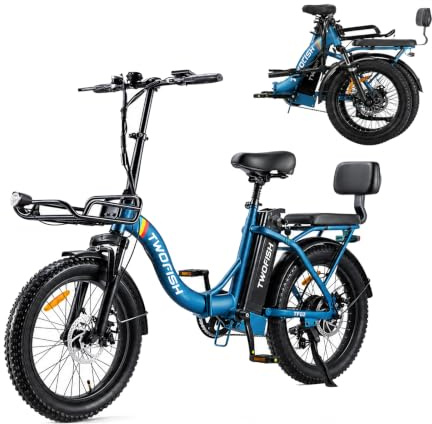 TF02 Electric Bike for Adults, 20”*3.0 Fat Tires Folding Electric Bicycle
