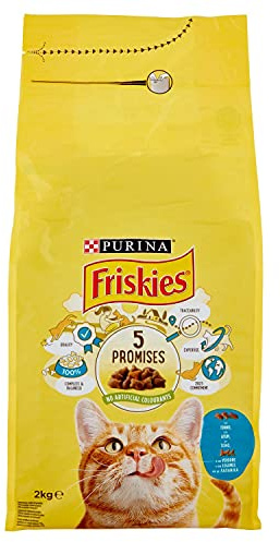 Friskies Comida para Gatos Adultos con atún y Verduras añadidas, 2 kg
