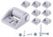 (8er Pack) Nur 16 mm Gummirad Kunststoff Rollen mit Plattenschrauben Möbel Gerät & Ausrüstung Kleine Mini Räder Rollen Set