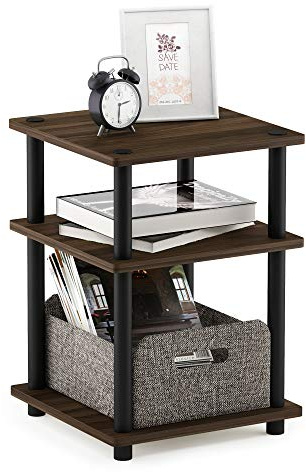 Furinno Turn-N-Tube Scaffale Multifunzione con Ripiani, Marrone/Nero