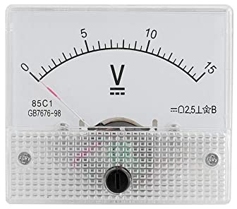 WANGCL Mini Voltímetro y Amperímetro Analógico de Corriente, Profesional, Duradero, Voltaje de Precisión 2.5, Panel Amperímetro, Corriente CC 85