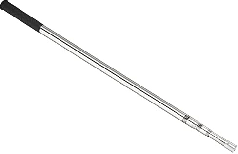 PATIKIL Telescopic Fishing Net Handle, 3.2-8.2Ft Stainless Steel 3 Section Portable Handle Fishing Pole Tackle Tool for Landing Net, Silver
