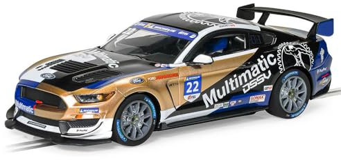 Scalextric C4403 1:32 Ford Mustang 2021#22 Mult.MSP HD - Slotcar, Rennbahn, Auto für Rennbahn, Rennbahnauto, Rennbahn für Kinder, Kinderspielzeug, Zubehör für Kinderrennbahnen