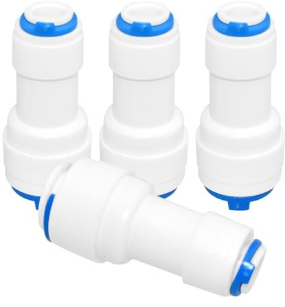 1/4 to 3/8 OD Quick Straight Connector, Push to Connect Fittings (4PCS)