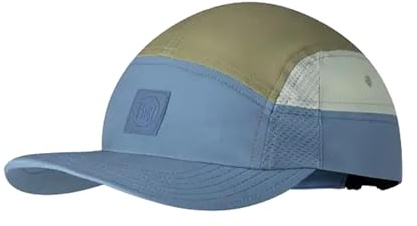 Buff®| Gorra 5 Panel Go Hombre Mujer Adulto Flexible, UPF50, Ajustable, Sostenible, Ligera, Correr, Materiales reciclados, Comoda, L/XL, Gris