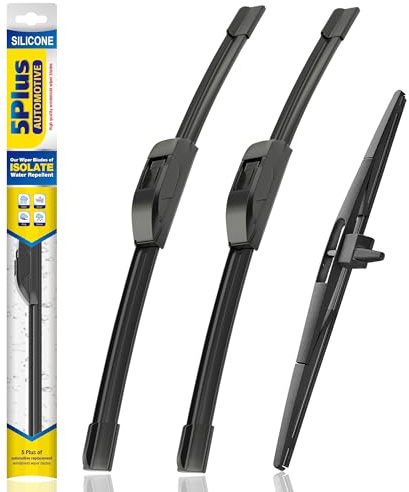 5 PLUS Silicone Windshield Wipers Fits Honda Pilot 2009-2015 (3 PACK)