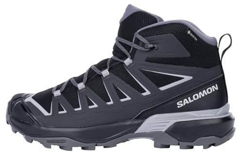 Salomon Men's X Ultra Flare Mid Gore-Tex Hiking Shoe, Waterproof Support & Stability for Rugged Trails & Multi-Day Hikes - Black/Asphalt/Alloy - 9.5 Medium