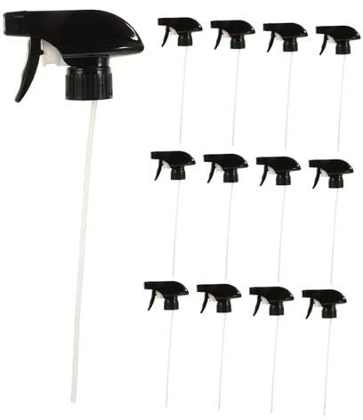 VILLCASE 12 piezas Boquillas Spray Botella Resistente para Pulverizador de Agua Hogar Jardín Fácil Uso Ergonomía Uniforme Nebulización