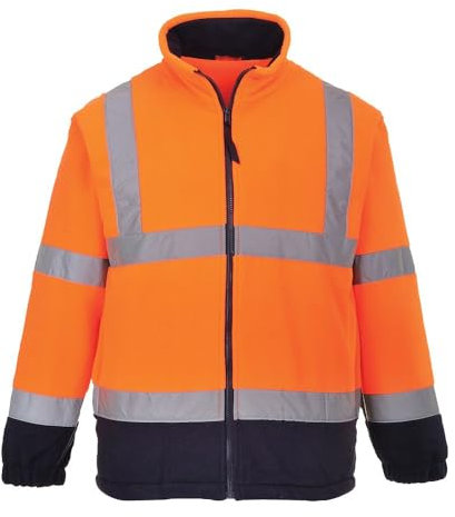 Portwest Homme Hi-vis Fleece vêtements de travail > haute visibilité vestes visibilité, Orange/Navy, L EU