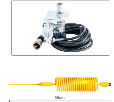 CB Radio Aerial Kit, Tornado Mini Stinger, 90 cm with Rail Mount (Yellow)