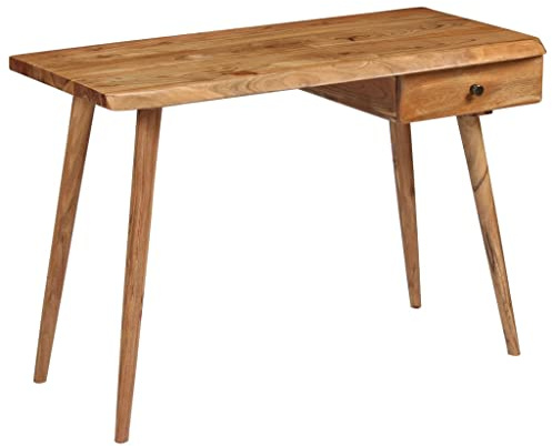 vidaXL Legno Massello di Acacia Scrittoio 110x50x76 cm Scrivania Tavolo PC