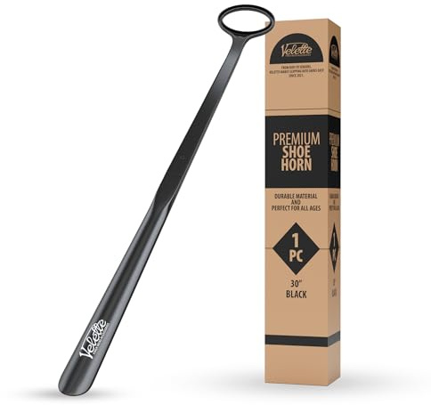 Velette Shoe Horn Long Handle for Seniors Plastic, Elderly Must Haves, 30 Inch Extra Long Shoe Horn for Women, Men and Seniors, Slip-on for Boots, Sneakers, Heels (Plastic) (30 Inch) (1 Pc)