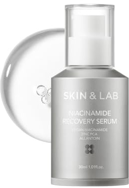 Solution de sciences de la peau pour la peau et le laboratoire Sérum de récupération de niacinamide | Contient de la niacinamide, du zinc PCA et de l'allantoïne | Pour minimiser les pores et améliorer