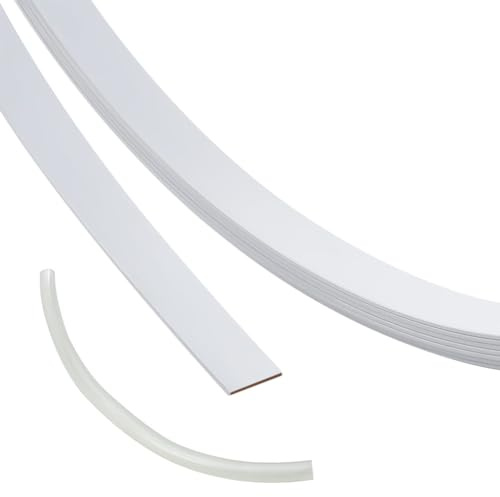 BENECREAT Disossatura per Corsetto in Acciaio per Molle Bianco da 5 m Stecca per Corsetto da 10 mm Stecca in Acciaio Rivestito in Plastica per Cucito Abito da Sposa Corsetto Artigianato