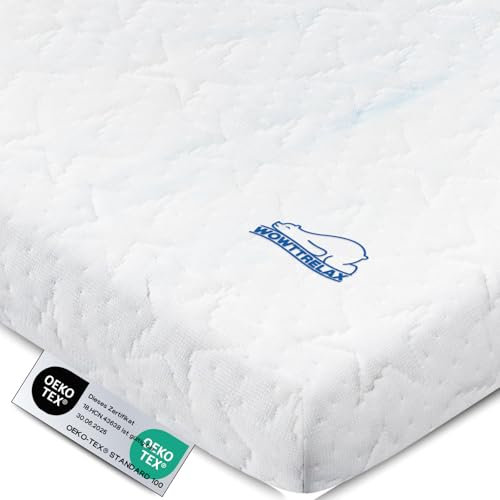 Topper 120x200 für Matratze Bett - hart, Kernhöhe 6 cm, Gelschaum Matratzetopper - mit 60 Nächte Probeschlafen - Abnehmbares Oberteil