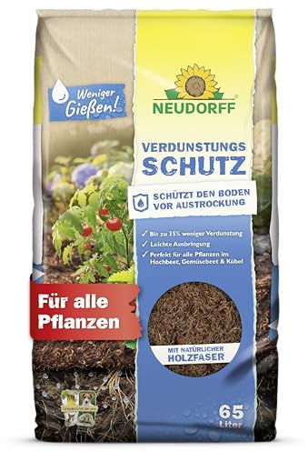 Neudorff Anti-évaporation - Protège le sol contre le dessèchement et l'évaporation de l'eau - Arrosage moins, même en période sèche - 65 litres