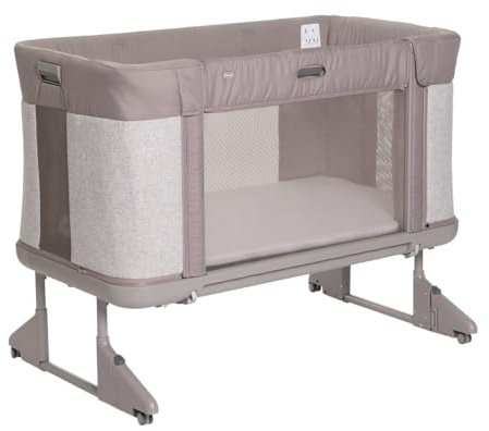 Chicco Next2Me Forever, Culla Neonato Fianco Letto 3in1, Culla che Diventa Lettino Montessori, Fino a 4 Anni (22 Kg), Altezza Regolabile, Buona Circolazione dell'Aria, 4 Ruote, Materasso incluso
