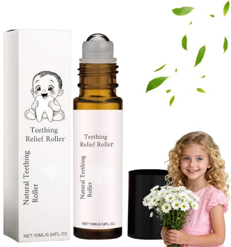 Teething Roller Oil, Teething Pain Relief for Discomfort, Soothing Teething Oil Roll-On, Refreshing and Soothing, Unique Ball Design, Mild and Comfortable, Teething Gel, Reduce Teething Discomfort