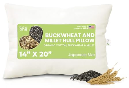 Bean Dreamz – Juego de Trigo sarraceno o Millet Casco o Multi-Grain Reversible Almohada, Totalmente orgánico Crecido y Cosido en Estados Unidos Productos