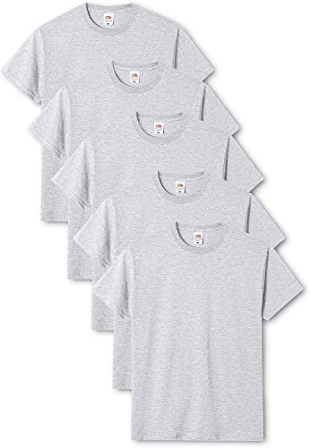 Fruit of the Loom Men's Original T. T Shirt, Heather Grey, L UK