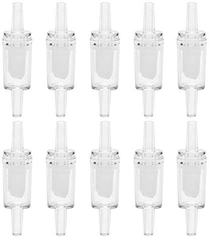 10Pcs Valvola di Controllo del Flusso d'Aria dell'acquario One Way Valvola di ritegno Non Ritorno Valvola di ritegno per Pompa di Ossigeno(Bianco)