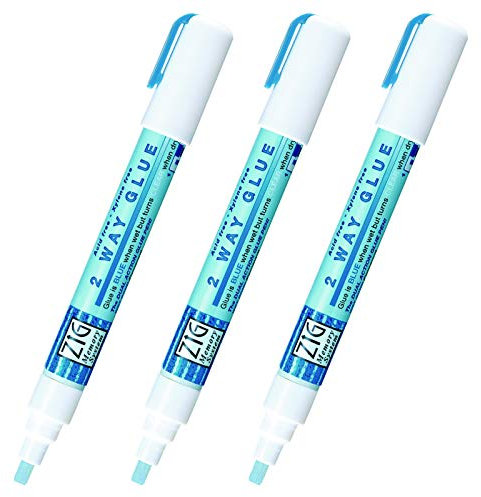 Zig 605406 2-Wege-Klebestift, Meißel, 3P, Keilspitze, Einheitsgröße