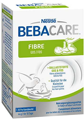 BEBACARE FIBRE Nahrungsergänzungsmittel glutenfrei für eine sanfte Verdauung, Nahrungsergänzungsmittel für Babys ab Geburt und Kinder, 1x (20 x 2,2g)
