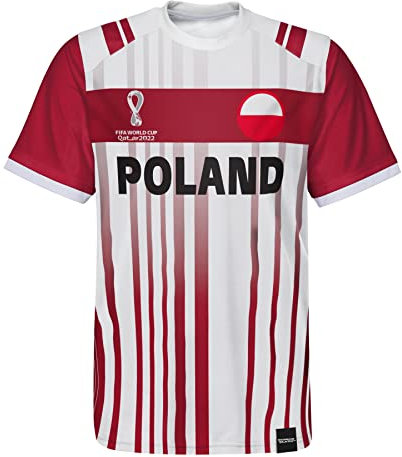 FIFA Jungen Official Fifa World Cup 2022 Classic Short Sleeve - Poland T Shirt, Rot, 10 Jahre EU