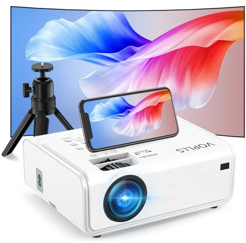 [Electric Keystone 6D/4P] Projector 4K, 5G WiFi Bluetooth Projector 18000L, VOPLLS Native 1080P Projectors with PPT, Zoom, Outdoor Projectors for TV Stick/iOS/Android