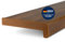 TJ Fensterbank Innen Kunststoff Eiche Gold Optik / 15 x 130 cm Fensterbank inkl. Seitenabschluss/PVC Fensterbank nach Maß/Fensterbank Innen kratzfest und feuchtigkeitsundurchlässig