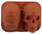 Nikou 3D Skull Moulds, Silicone Cake Moulds Halloween Realistic Skull Shaped Cake Mold Reusable Fondant Moulds for DIY Cake Decoration and Baking (Brown)