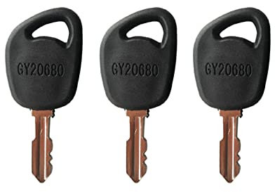 BODYA 3 Stück Zündschlüssel für John Deere Rasentraktor Zündschlüssel AM131946, GY20680 Heavy Equipment Schlüssel